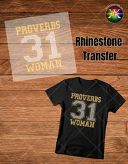 Rhinestone Proverbs 31 Woman Transfer