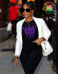 Screen Print Drippin Queen Transfer (Purple)