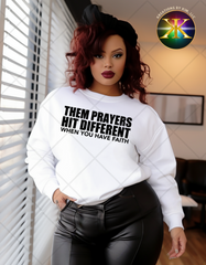 Screen Print Them Prayers Hit Different Transfer