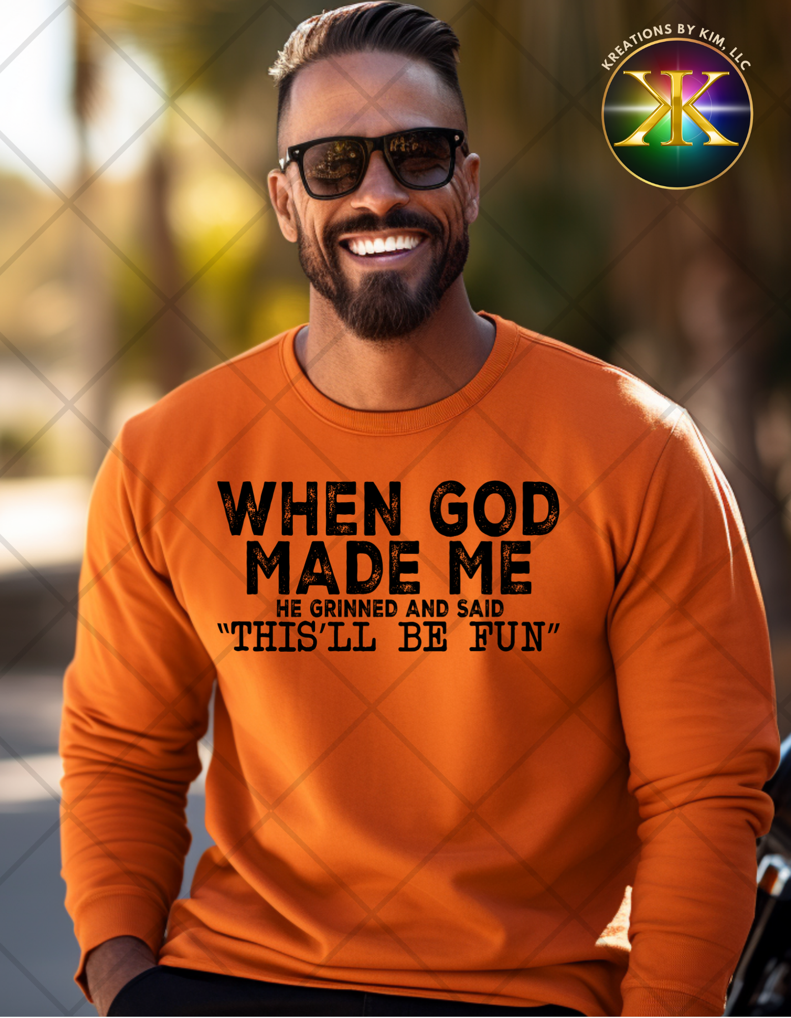Screen Print When God Made Me Transfer