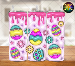 Inflated Easter Eggs Sublimation Transfer Wrap