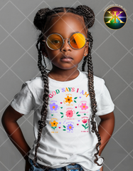 Print-To-Order Youth Girl God Says I Am Transfer