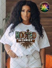 Rooted In Christ Sublimation Shirt Transfer