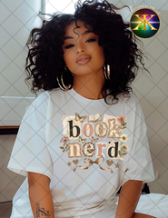 Vintage Book Nerd Sublimation Shirt Transfer